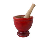 Wooden Mortar and Pestle for Papaya Salad Som Tum Thai kitchen Tool