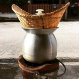 Thai Laos Sticky Rice Steamer Pot/Cone Basket/ White Cloth
