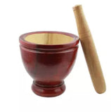 Wooden Mortar and Pestle for Papaya Salad Som Tum Thai kitchen Tool