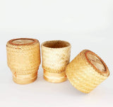 Small Sticky Rice Bamboo Basket (2 Pcs)