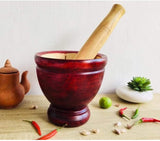 Wooden Mortar and Pestle for Papaya Salad Som Tum Thai kitchen Tool