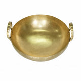 Thai Wok Brass Pan 14 inches Wooden Spatula