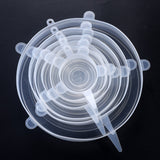 6pcs Reusable Silicone Lids Food Storage Covers Fresh Keeping