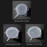 6pcs Reusable Silicone Lids Food Storage Covers Fresh Keeping