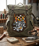 Large 6.5 x 10.0 Inch Mechanical Chaos Skull Embroidered Sew/Iron On Patches
