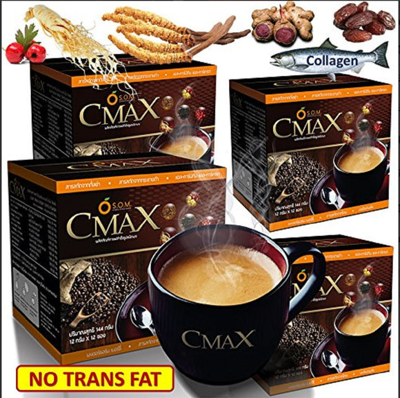 4 Boxes of CMAX Best Instant Coffee Sugar Free/Trans-Fat-Free